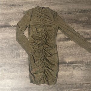 Veronica Beard Metallic Gold Dress